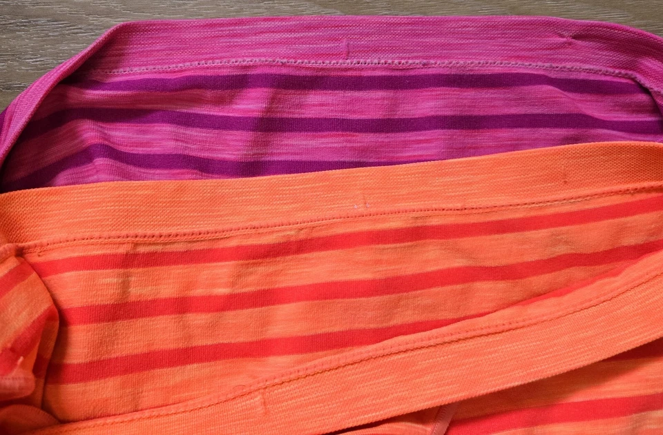 Lote de 2 Bragas Bikini Vintage Victoria's Secret ROSA Rayas Yoga Hipster S Foto 3 de 3