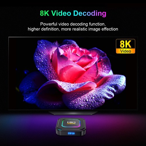 Smart Android 13.0 TV BOX HK1 K8 RK3528 UHD WiFi6 BT 5.0 Media Stream Player - Picture 8 of 14