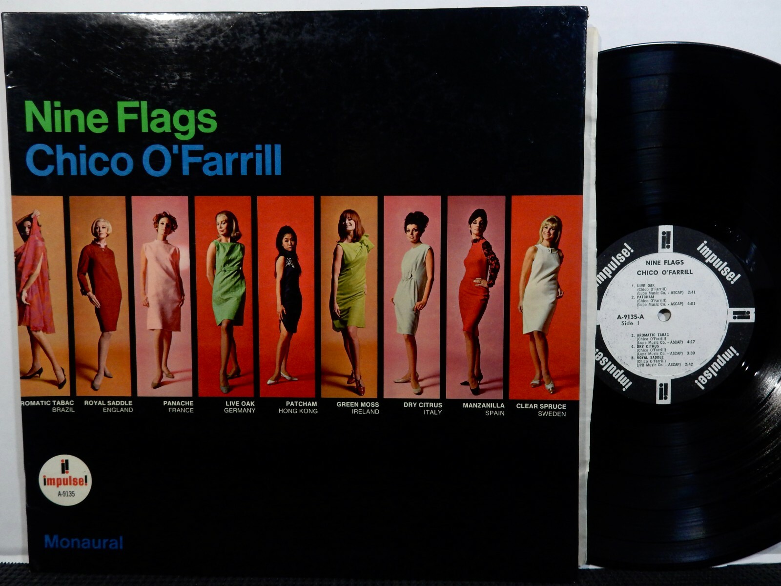 CHICO O'FARRILL Nine Flags LP IMPULSE A-9135 MONO PROMO 1966 FARMER WATKINS CORY