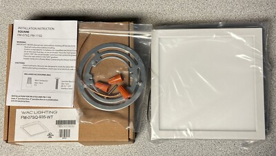 NEW WAC Lighting FM-07SQ-935-WT Square 7'' x 7'' LED Light Flush Mount White