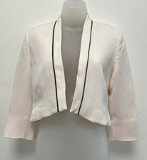 Phase Eight Uk12 Eur40 Us8 New Pale Pink Maeve 3/4 Sleeve Non-fastening Jacket