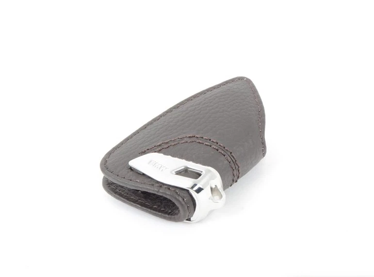 NEU BMW KEY CASE MIT EDELSTAHLCLIP MOKKA-FARBE 82292408819 16-20  