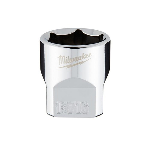 Milwaukee 45-34-9069 3/8 Drive 13/16 SAE 6-Point Socket Shallow