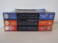 Lot 3 The Norton Anthology of English Literature Volume D,E,F 9th Edition