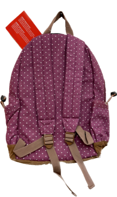 Outbound Purple Polka Dot Backpack School Outdoor Camping Hiking