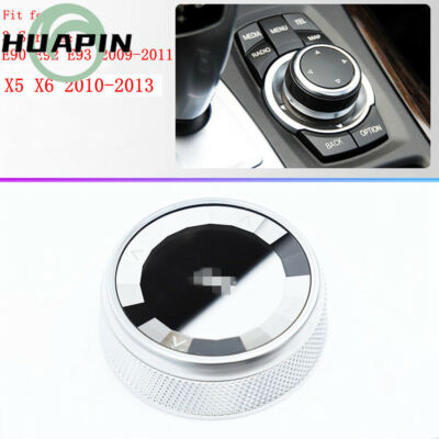 7 Button IDrive Multi-Media Knob Rock Crystal Cover for BMW E90 E92 E93 2009-11