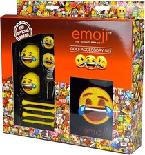 Emoji Płacz ze śmiechem Akcesoria golfowe Zestaw prezentowy Ręczniki, koszulki, piłki, markery +