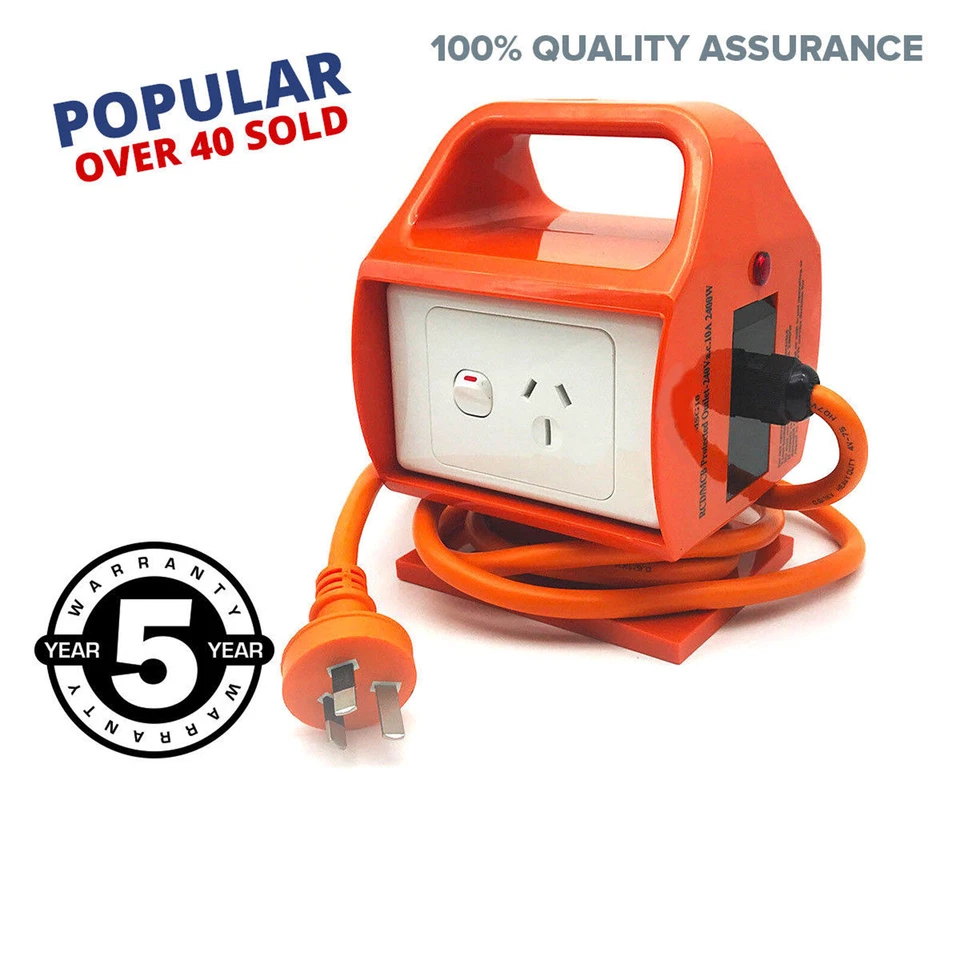 CONVERTIDOR 15 Amp a 10 Amp Portátil RCD 2x Single 15 Amp Power Point Outlet GPO Foto 3 de 4