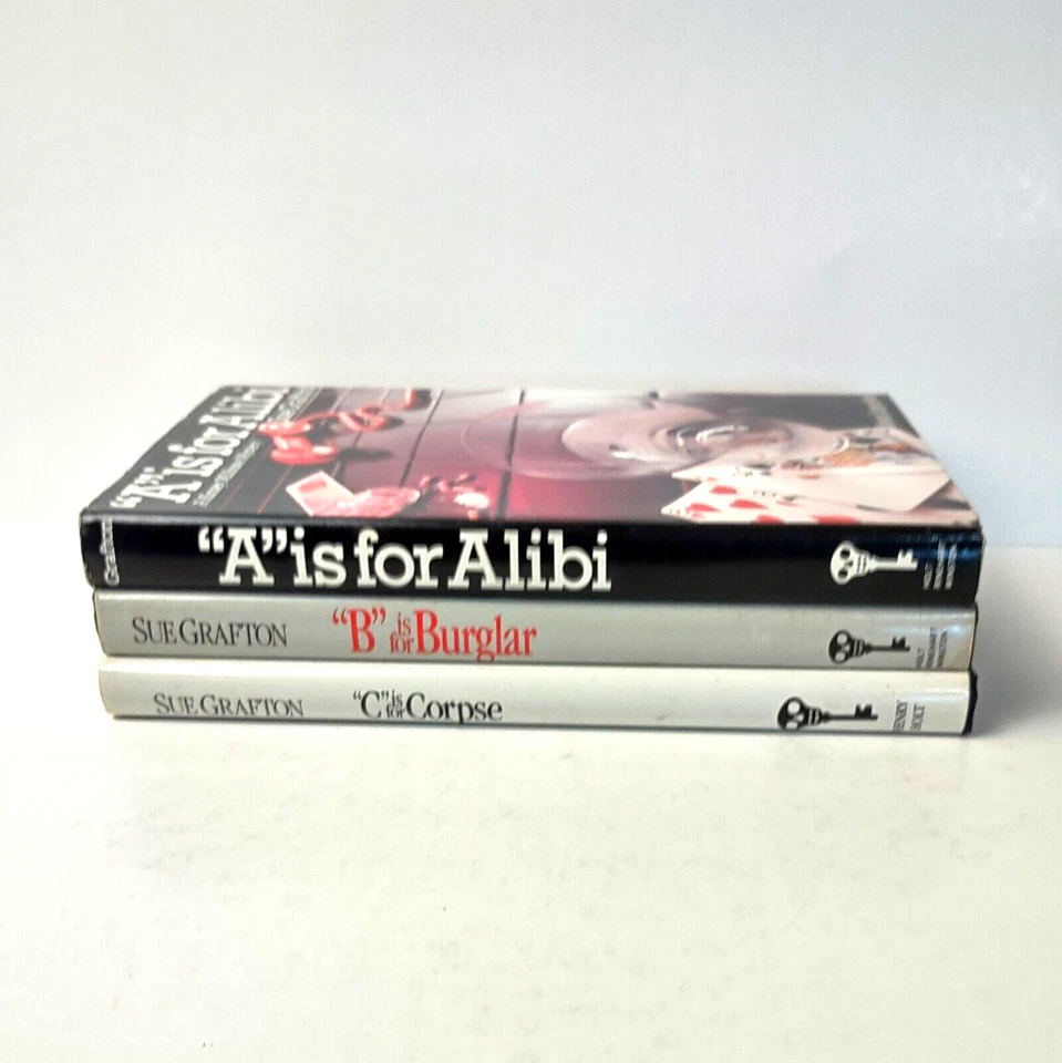 Sue Grafton 3 Hardback Book Lot Alphabet Series Vol's 1-2-3 Murder Mystery Drama Foto 3 de 4