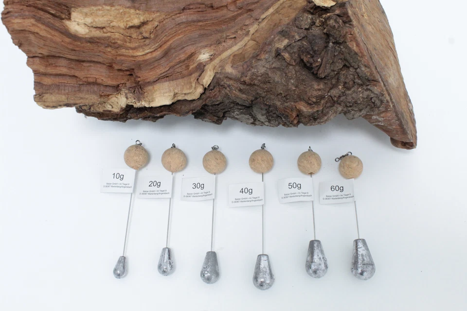 Balzer Stand Up Blei mit Kork Kugel 10g 20g 30g 40g 50g 60g Grundangeln NEW OVP