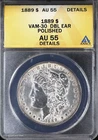 1889-P $1 Morgan Silver Dollar ANACS AU 55 Details | VAM-30 Double Ear