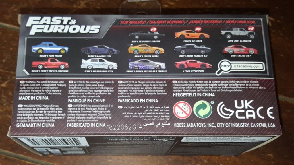 Jada Toys Fast & Furious 1:32 Die-cast Cars Play Vehicles - Styles