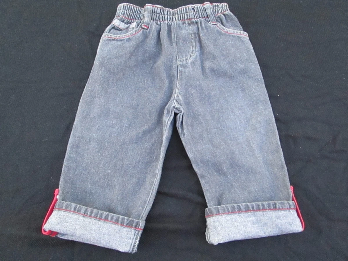 Baby boys Target size 0 black denim turn up jeans eBay