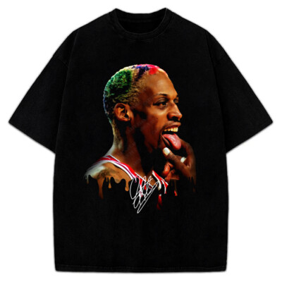 Dennis Rodman Tongue Out Rodzilla Hollywood 90's Vintage Design T
