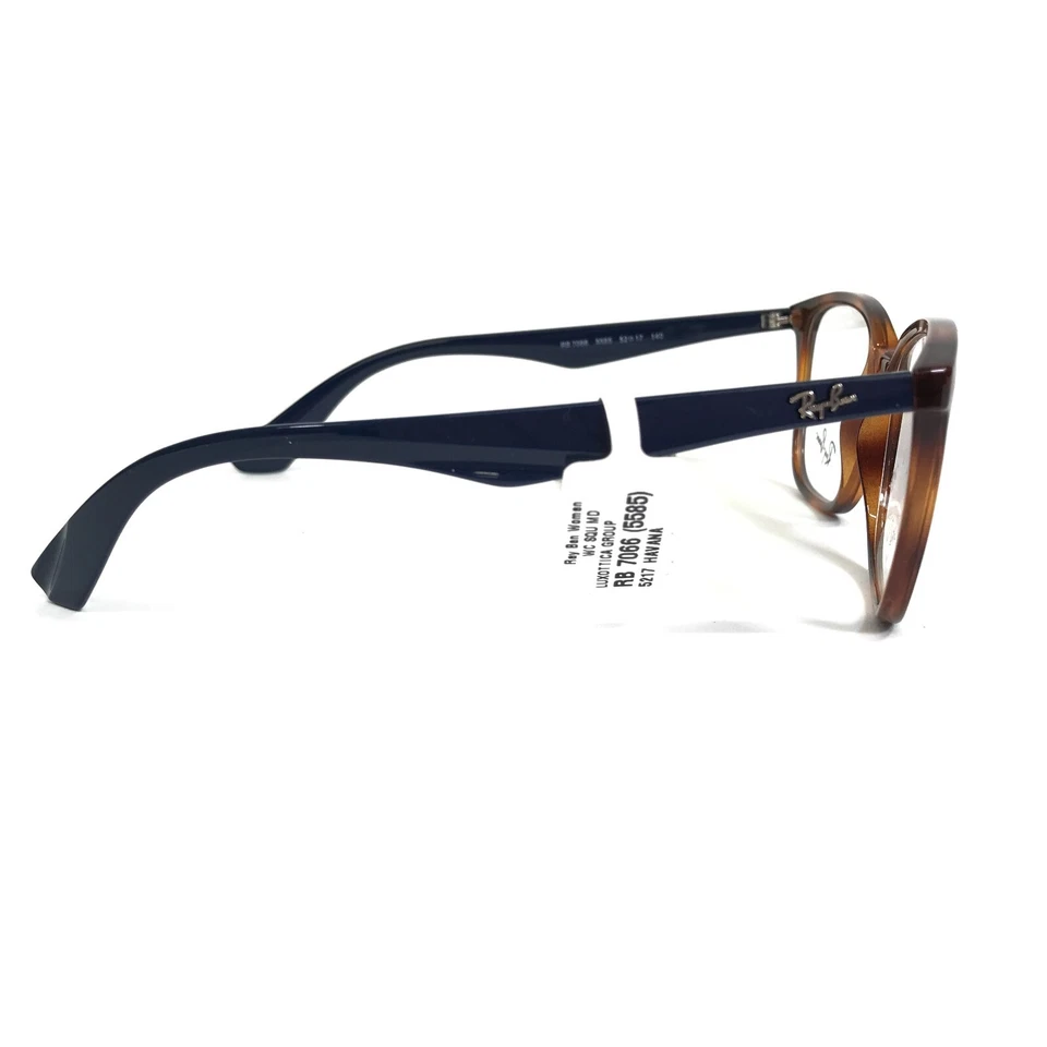 Ray-Ban Eyeglasses Frames RB7066 5585 Blue Brown Tortoise Square 52-17-140 - Image 3 of 4