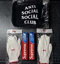 LOT OF 5 NEW MISC STREETWEAR COLLECTIBLES - SUPREME - ANTI SOCIAL SOCIAL CLUB