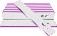 Heavy Duty Nail Files 100/100 Grit Nail Files for Gel Nails Professional Strong