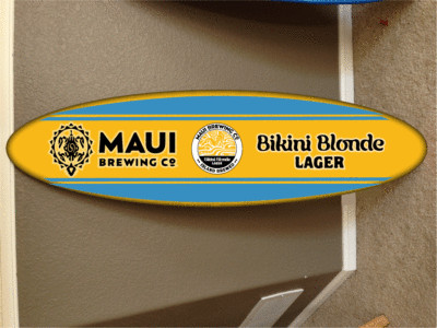 6' wall hanging surfboard surfboard decor hawaiian beach