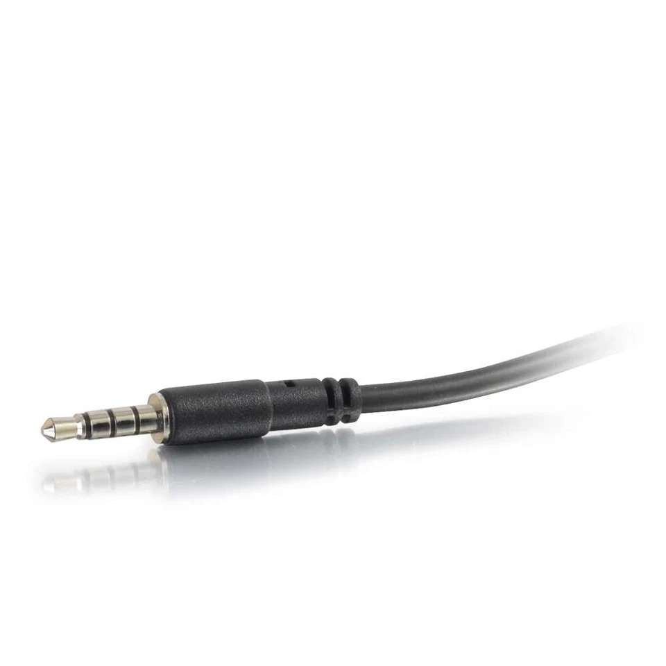 0.5ft (0.15m) 4-pin 3.5mm Microphone and Headphone Breakout Adapter Y-Cable-C2G - Image 2 of 4