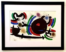 Joan Miro 1972 Lithographe I, Original Lithograph XII, Framed (Mourlot 866) 