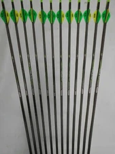 @NEW@ 12- Easton Axis 400 5mm Hunting Carbon Arrows w/ Bohning Blazer Vanes