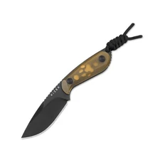 Kizer Buddy Fixed Blade Knife Yellow PEI Handle Nitro-V Drop Point Plain 1081A1