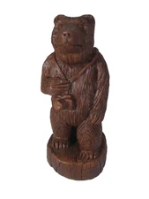 Vtg Red Mill MFG Handcrafted  Standing  Bear with a Camera  Figurine 1996 Signed