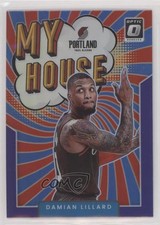 2021-22 Panini Donruss Optic My House Purple Prizm Damian Lillard #15 00gy