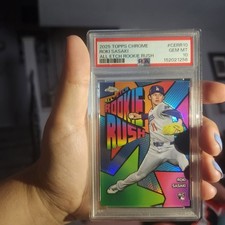 Roki Sasaki 2025 Topps Chrome CERR10 All Etch Rookie Rush PSA 10 Gem Dodgers RC