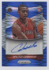 2014-15 Panini Prizm Auto Blue Pulsar Prizm 114/249 Bruno Caboclo #88 Auto 0b2