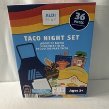 Aldi TACO NIGHT SET 36pc Grocery Dinner Food Kids Toy Pretend Play Set NEW