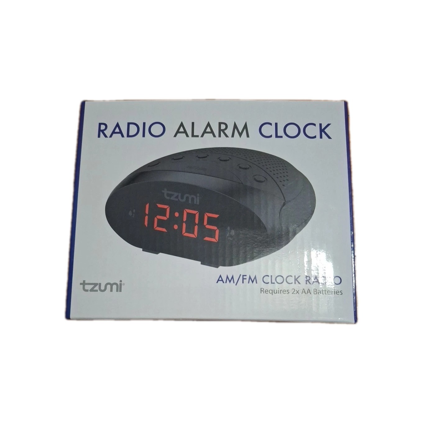 Tzumi Radio Alarm Clock- NEW IN BOX- Large To Read Numbers ~ Black T8