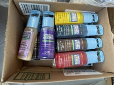 Lot Of 18 Plaid Gallery Glass Stained Glass Window Color Paint Sealed 2 ounce