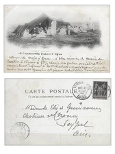 Old postcard Algeria Arab Camp August 12, 1900