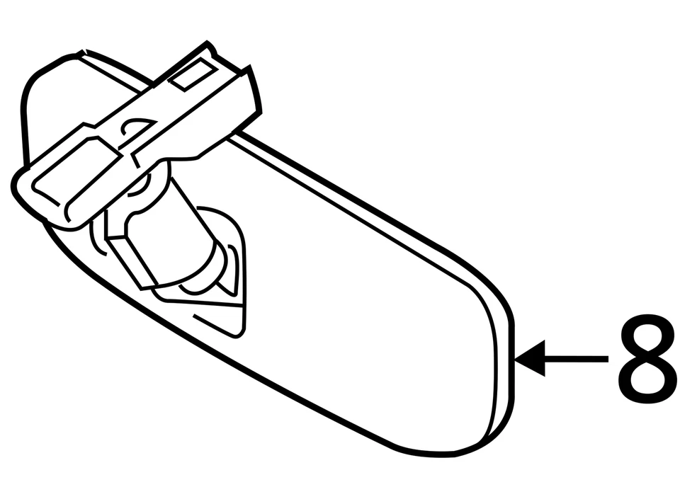 Espejo retrovisor sin navegación compatible con 16-22 LEXUS RX350 6522683 Foto 4 de 4