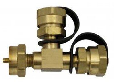 Marshall Excelsior Propane Adapter Tee 1''-20 M x 1''-20 F x 1''-20 M