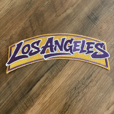 Los Angeles Basketball Purple & Gold Large Graffiti Sneakerhead Art Patch (8 in)