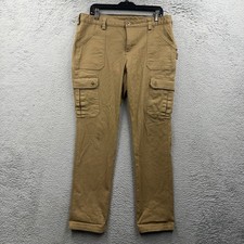 Duluth Trading WOMENS SZ 12X31 Fire Hose Relaxed Curvesetter Cargo Pants 34701