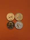 4 90% Silver Washington Quarters Uncirculated  - Buy A Piece Of History lot.2