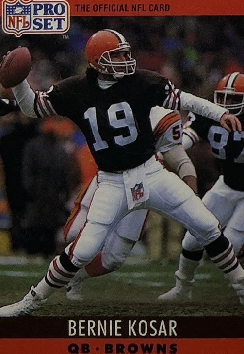 Bernie Kosar PSA 7 -1990 Pro Set - Browns, Hurricanes, Cleveland Hometown Hero Foto 4 de 4