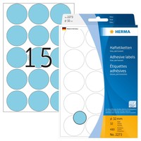 Herma 2273 Punktaufkleber Blau Ø 32 Mm 480 Stk