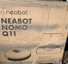 Neabot Nomo Q11 Robotic Vacuum Cleaner Smart Navigation App Control, White, New
