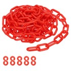 Red Plastic Chain, 10 ft 6mm Safety Barrier Chain