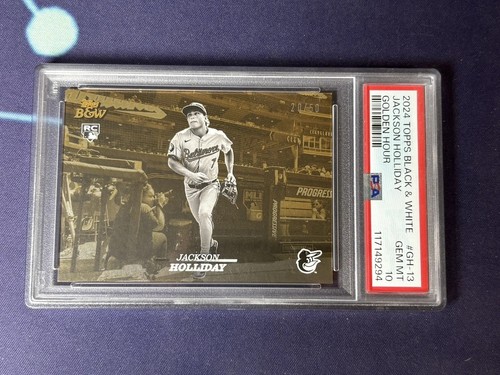 2024 Topps Black & White Golden Hour - Jackson Holliday /50 Orioles (RC) PSA 10