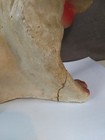 vintage  terrier dog chalkware  carnival prize red bow collar    repaired — photo 10