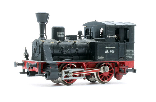 FLEISCHMANN SPUR HO DB SCHWARZ/ROT 0-4-0T BR 88 7611 LOKOMOTIVE | Condition: Used