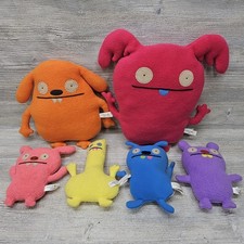 Uglydolls Lot of 6 Stuffed Plush Toys Thumb Crumba Puglee Fea Bea Tutulu Trunko