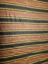 Curtain Fabric 10 yds Black, Burgundy, Gold, Green Stripes: Millcreek Fabrics