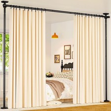 Room Divider Curtain Rod - No Drilling Partition Room Dividers 122-305cm(H) 70-