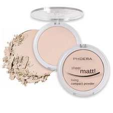 2 Pack PHOERA Matte Face Powder, 0.19 Ounce (Pack of 2), 201-Translucent 